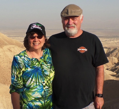 Cathy and I overlooking 
the Dead Sea in Israel
