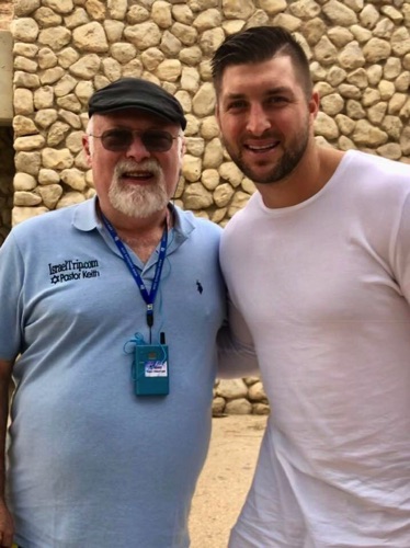 with Tim Tebow in Israel